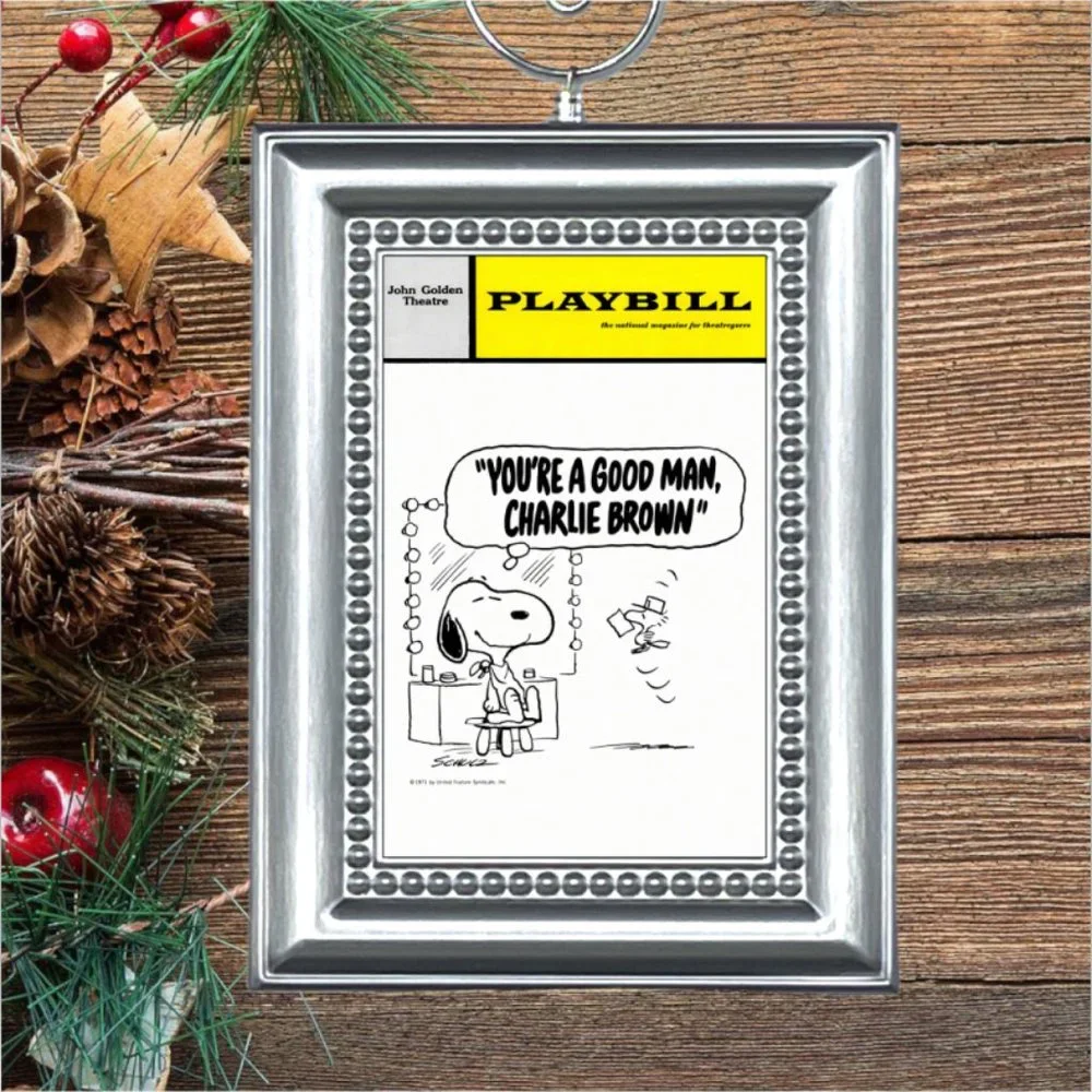 You're A Good‎ Man Charlie Brown Broadway Musical Playbill Christmas Ornament